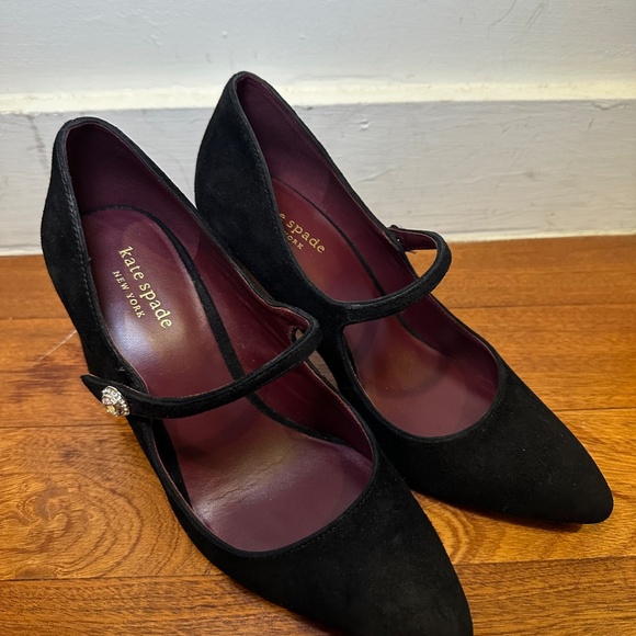 Kate Spade Maren Mary Jane Pumps, 8, Black Suede - Picture 3 of 7